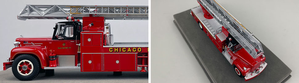 Closeup pics 5-6 of Chicago Fire Department 1960 Mack B85F/Magirus Truck 39 scale model