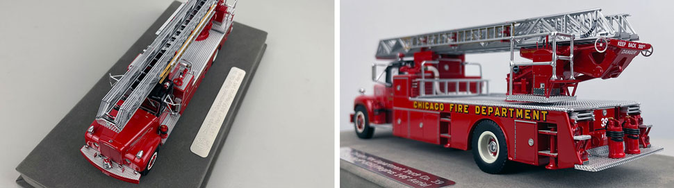 Closeup pics 7-8 of Chicago Fire Department 1960 Mack B85F/Magirus Truck 39 scale model