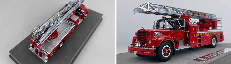 Closeup pics 3-4 of Chicago Fire Department 1959 Mack B85F/Magirus Truck 45 scale model