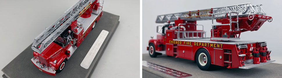 Closeup pics 7-8 of Chicago Fire Department 1959 Mack B85F/Magirus Truck 45 scale model