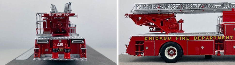 Closeup pics 9-10 of Chicago Fire Department 1959 Mack B85F/Magirus Truck 45 scale model