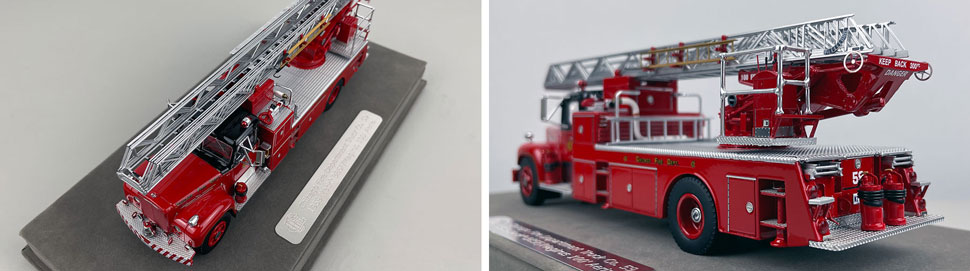 Closeup pics 7-8 of Chicago Fire Department 1959 Mack B85F/Magirus Truck 59 scale model