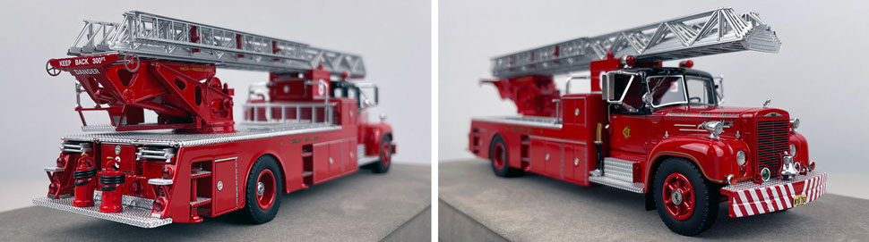 Closeup pics 11-12 of Chicago Fire Department 1960 Mack B85F/Magirus Truck 8 scale model