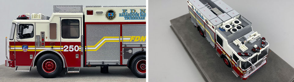 Closeup pictures 5-6 of the FDNY 2015 Ferrara HMTU 250 - Brooklyn scale model