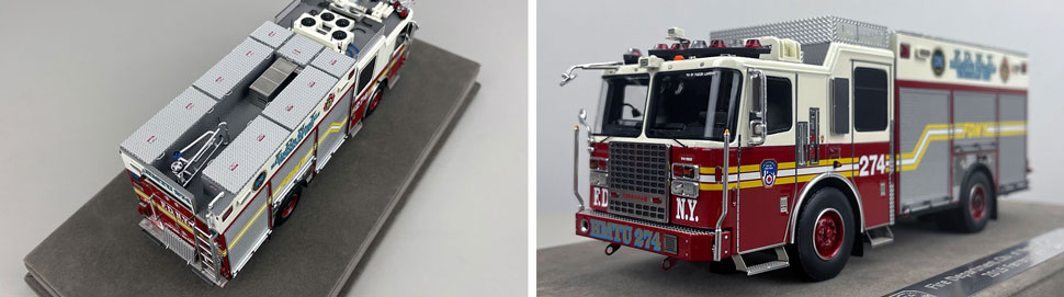 Closeup pictures 3-4 of the FDNY 2015 Ferrara HMTU 274 - Queens scale model