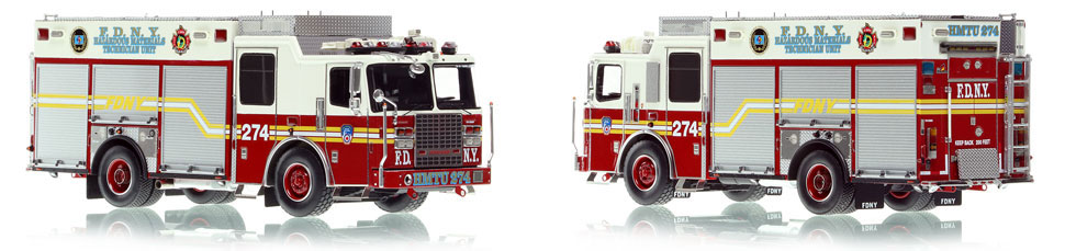 FDNY's 2015 Ferrara HMTU 274 - Queens is now available as a museum grade replica