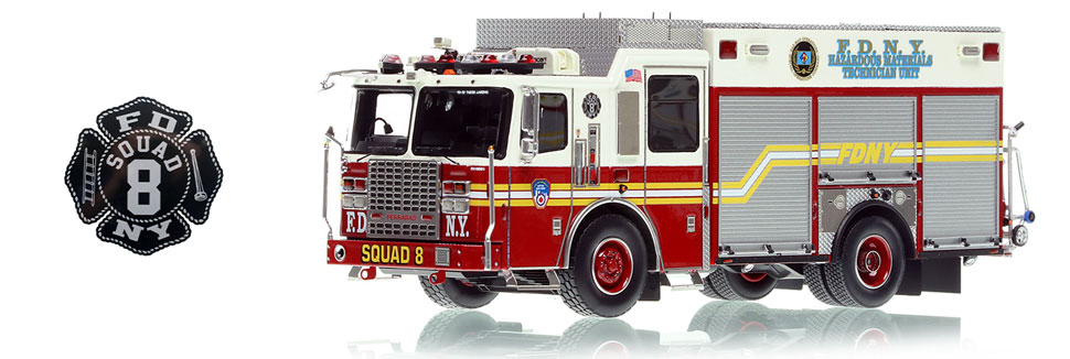 Take home your FDNY HMTU Squad 8 Second Piece scale model