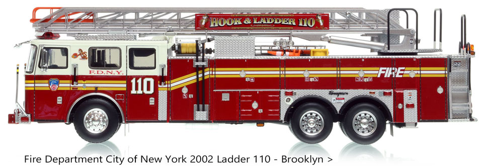 Brooklyn's 2002 Ladder 110 in 1:50 scale