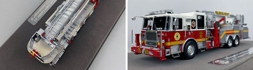 Close up images 3-4 of Philadelphia Fire Department Tower Ladder 22 scale model