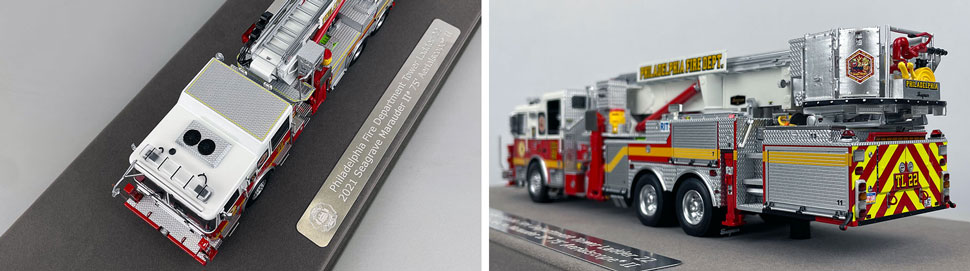 Close up images 7-8 of Philadelphia Fire Department Tower Ladder 22 scale model