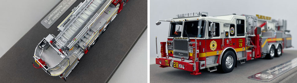 Close up images 3-4 of Philadelphia Fire Department Tower Ladder 28 scale model