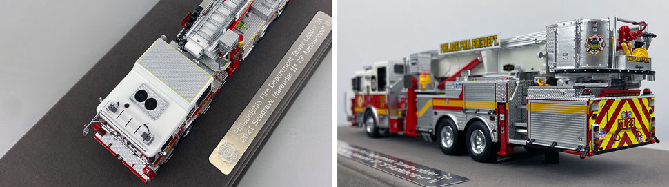 Close up images 7-8 of Philadelphia Fire Department Tower Ladder 28 scale model