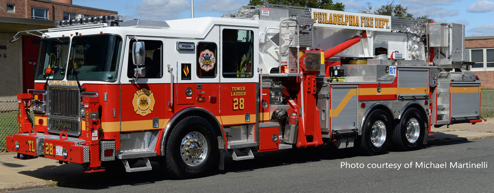 Philadelphia Fire Department Tower Ladder 28 courtesy of Michael Martinelli