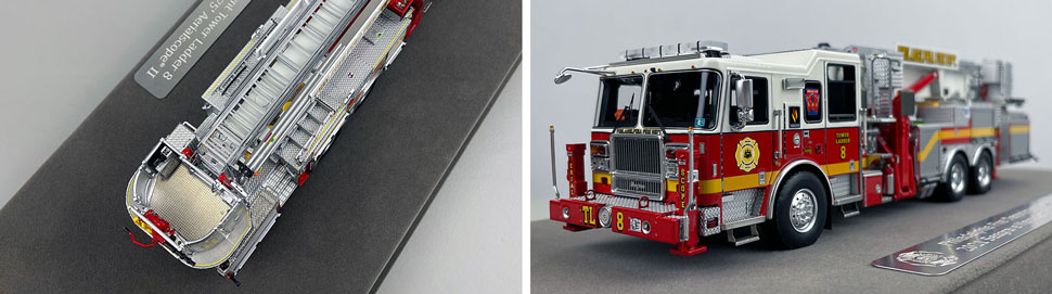 Close up images 3-4 of Philadelphia Fire Department Tower Ladder 8 scale model