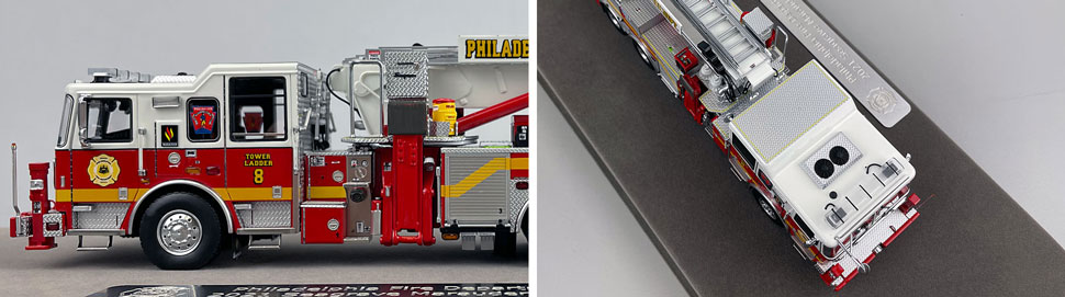 Close up images 5-6 of Philadelphia Fire Department Tower Ladder 8 scale model