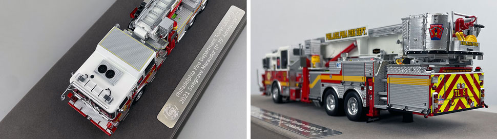 Close up images 7-8 of Philadelphia Fire Department Tower Ladder 8 scale model