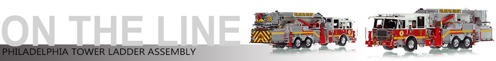 Assembly pictures of Philadelphia Fire Department Tower Ladder scale models