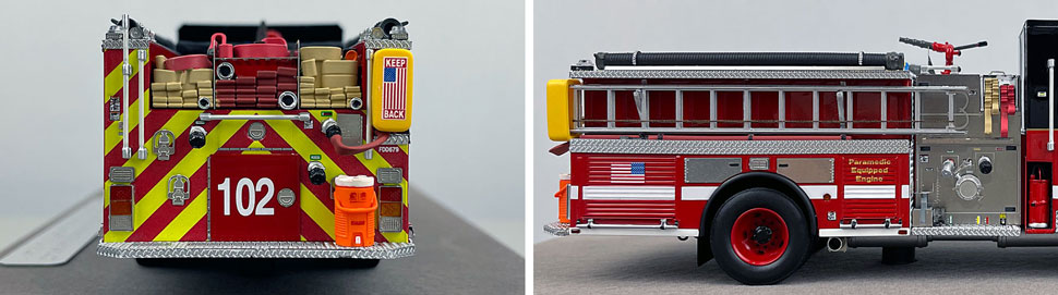 Closeup pics 9-10 of Chicago Fire Department E-One Engine 102 scale model