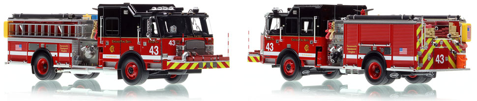 Chicago's E-One Engine 43 is hand-crafted and intricately detailed.