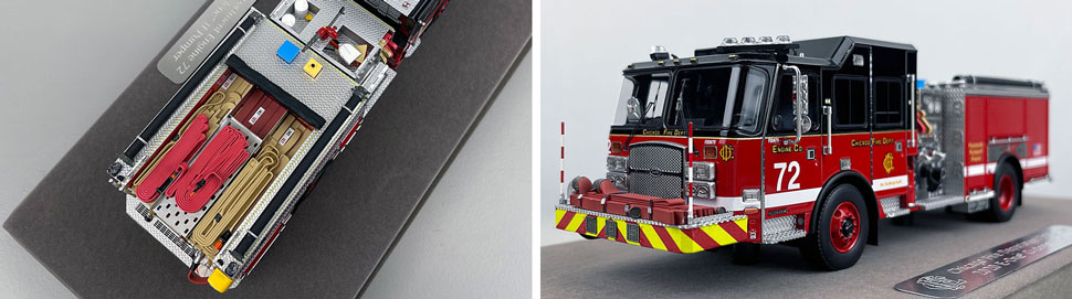 Closeup pics 3-4 of Chicago Fire Department E-One Engine 72 scale model