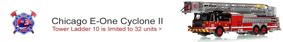 Order your Chicago Tower Ladder 10 in 1:50 scale today!