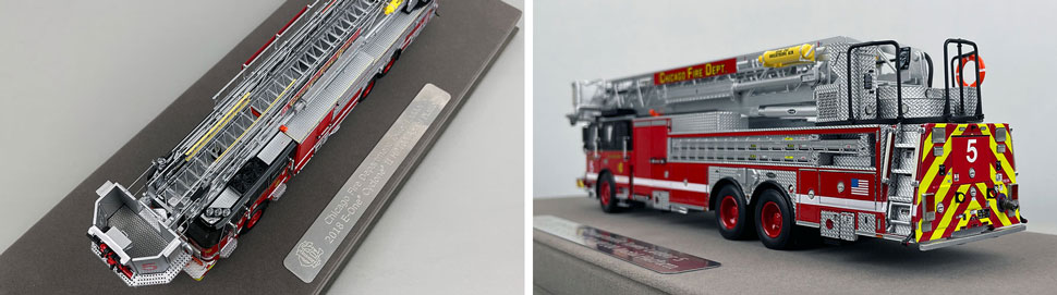 Closeup pics 7-8 of Chicago Fire Department E-One Tower Ladder 5 scale model