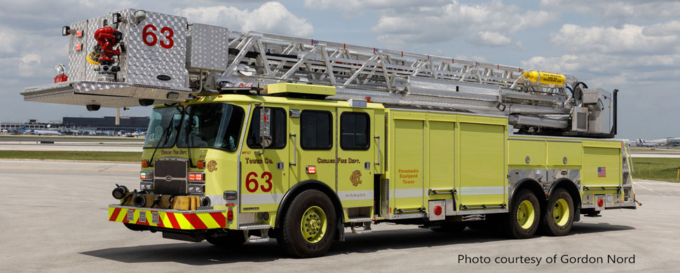 Chicago O'Hare Tower Ladder 63 courtesy of Gordon Nord