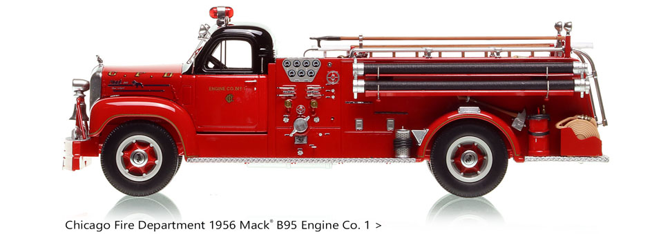 Mack scale model fire trucks