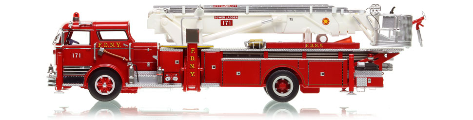 Order your FDNY 1966 Tower Ladder 171 in 1:50 scale today!