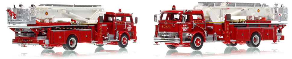 The first museum grade scale model of the 1966 Mack C/Eaton 75' Tower Ladder - Fire Academy