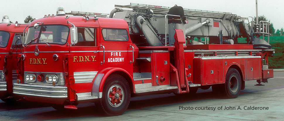 FDNY Fire Academy's Mack C/Eaton Tower Ladder courtesy of John A. Calderone