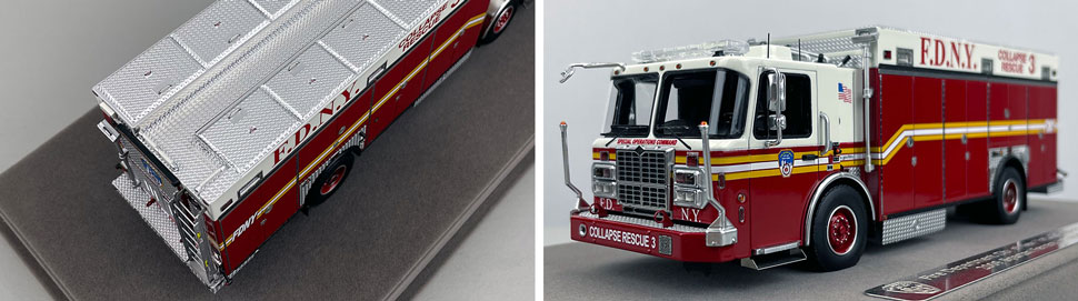 1:50 scale FDNY 2009 Collapse Rescue 3 close up pictures 3-4