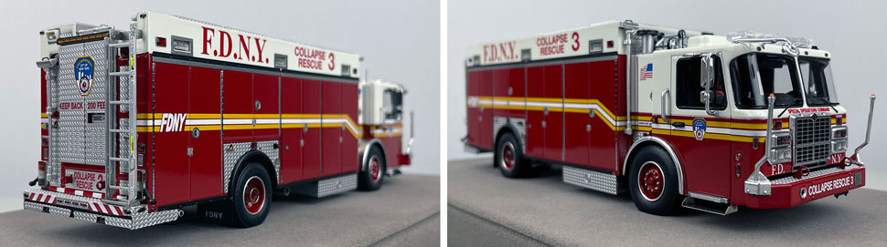 1:50 scale FDNY 2009 Collapse Rescue 3 close up pictures 11-12