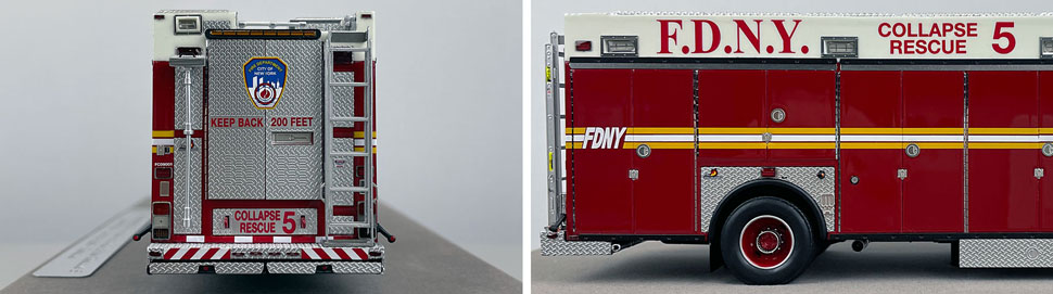 1:50 scale FDNY 2009 Collapse Rescue 3 close up pictures 11-12