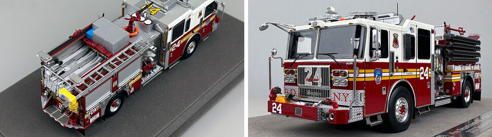 1:50 scale FDNY Seagrave Engine 24 close up pictures 3-4