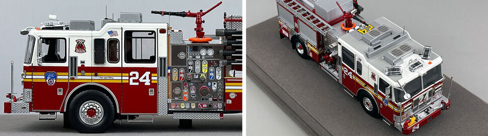 1:50 scale FDNY Seagrave Engine 24 close up pictures 5-6