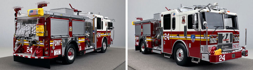 1:50 scale FDNY Seagrave Engine 24 close up pictures 11-12