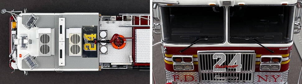 1:50 scale FDNY Seagrave Engine 24 close up pictures 13-14