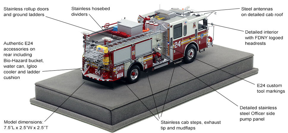 Specs and Features of FDNY's Seagrave Engine 24 scale model