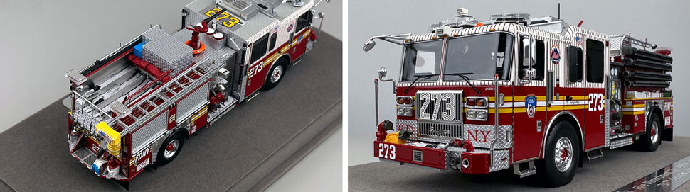1:50 scale FDNY Seagrave Engine 273 close up pictures 3-4