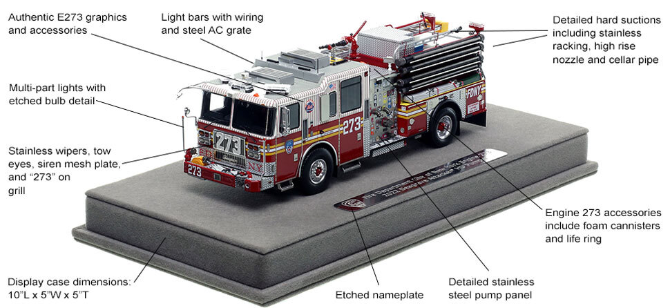 Features and Specs of FDNY's Seagrave Engine 273 scale model Features and Specs of FDNY's Seagrave Engine 273 scale model
