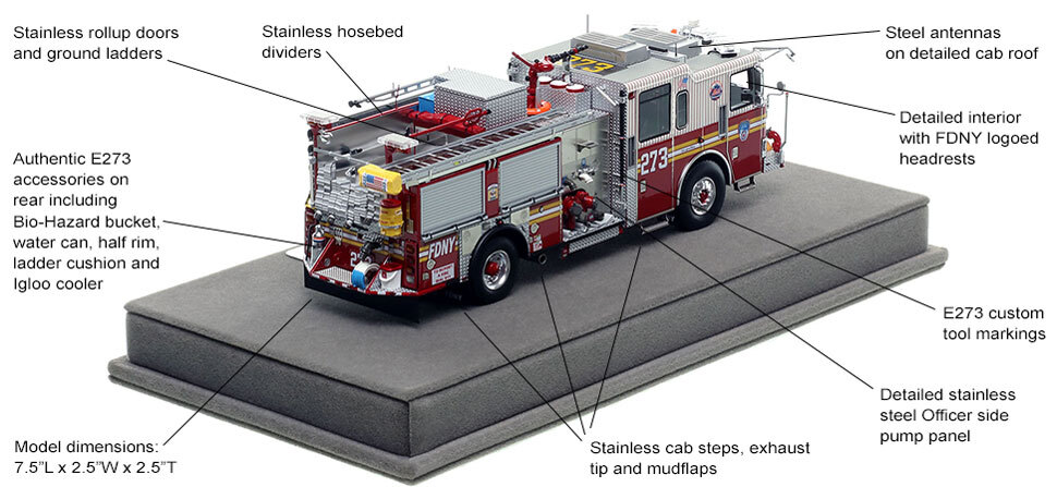 Specs and Features of FDNY's Seagrave Engine 273 scale model