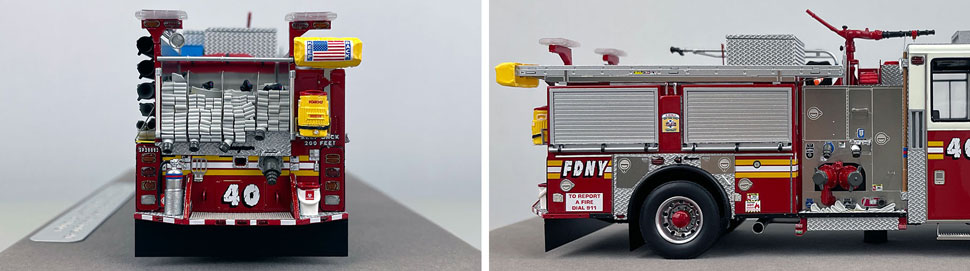 1:50 scale FDNY Seagrave Engine 40 close up pictures 9-10