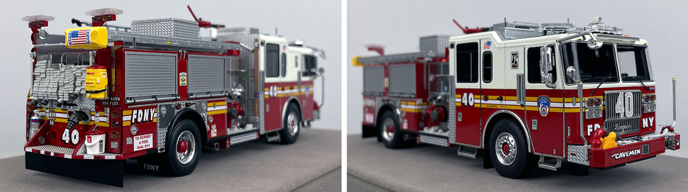 1:50 scale FDNY Seagrave Engine 40 close up pictures 11-12