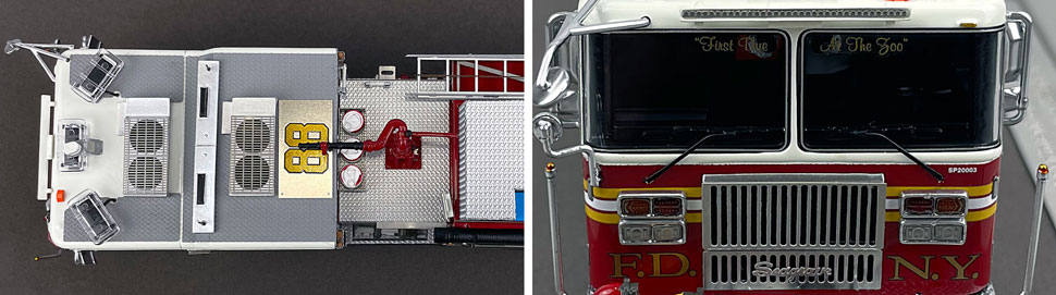 1:50 scale FDNY Seagrave Engine 88 close up pictures 13-14