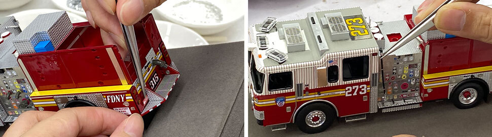 FDNY 2021-2022 Seagrave Engine scale model assembly line pictures 1-2 FDNY 2021-2022 Seagrave Engine scale model assembly line pictures 1-2