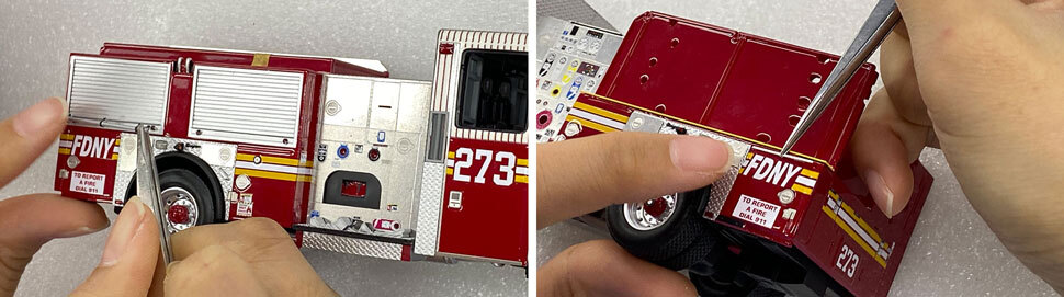 FDNY 2021-2022 Seagrave Engine scale model assembly line pictures 7-8 FDNY 2021-2022 Seagrave Engine scale model assembly line pictures 7-8