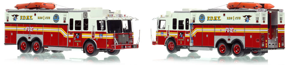 FDNY's 1996 HME Rescue 1 is a museum grade 1:50 scale model