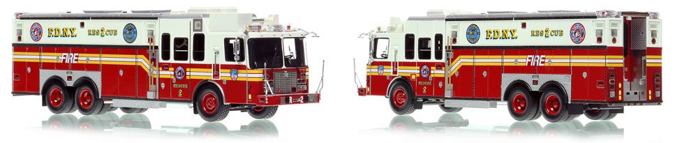 FDNY's 1996 HME Rescue 2 is a museum grade 1:50 scale model