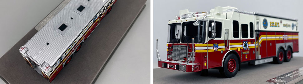 1:50 scale FDNY 1996 HME Rescue 3 close up pictures 3-4